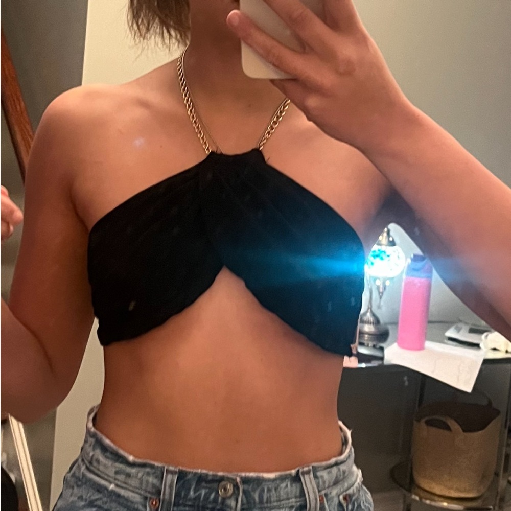 SHEIN Black Crop Top